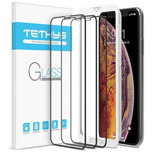 Glass Screen Protector Designed for Apple iPhone 11 Pro Max/iPhone Xs Max (6.5") [Edge to Edge Coverage] Full Protection Durable Tempered Glass [Guidance Frame Included] - Pack of 3