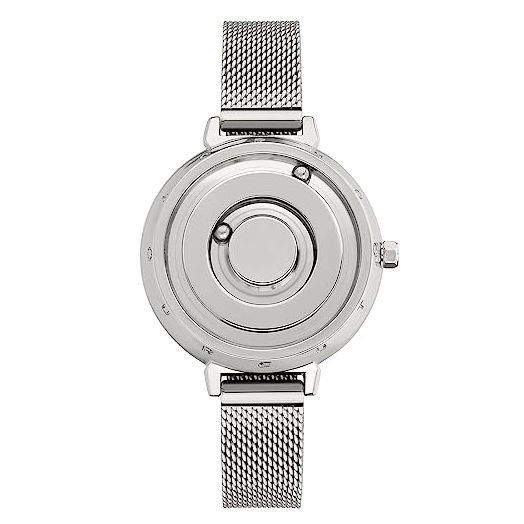 EUTOUR Ladies Watches Watches for Women Magnetic Watches Wrist Watch Stainless Steel Mesh Strap 36mm-Sliver