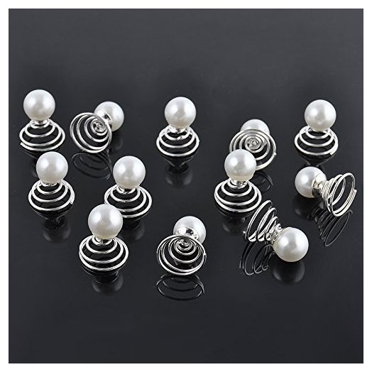 Chris.W 12Pcs Spiral Hair Pins Swirl Hair Twists Coils Hair Clip Accessories for Wedding, Prom
