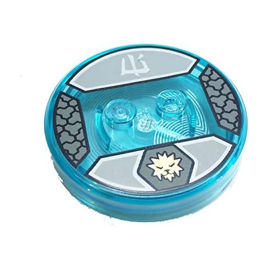 Lego Parts: Dimensions Toy Tag 4 x 4 x 2/3 with 2 Studs for Zane #33