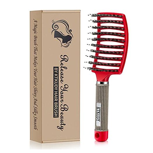 Detangling Brush Boar Bristles KTKUDY Voremy Magical Brush Detangler Curved and Vented Speed Dry Hair Brush