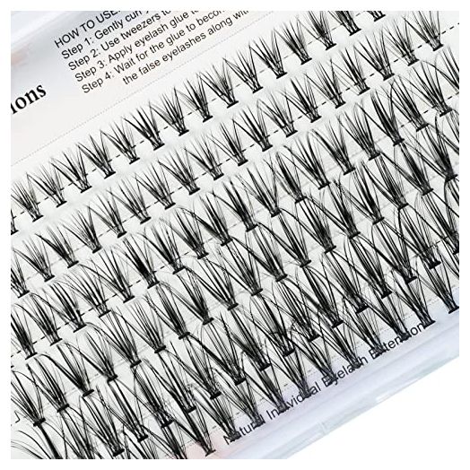 MAEXUS Lash Clusters Extensions, Individual Lashes 120 Clusters Lash DIY Eyelash Extension Cluster Lashes, Premade Volume Fans Eyelash Extensions (20D, 0.07C, 8mm-16mm MIX)