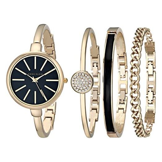 Anne Klein Women's Bangle Watch and Bracelet Set, AK/1470