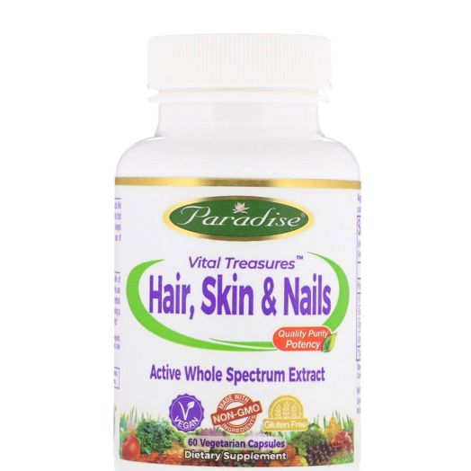 Paradise Herbs Vital Treasures Hair, Skin & Nails - 60 Vegetarian Capsules