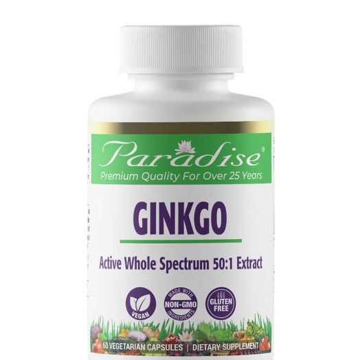 Paradise Herbs Ginkgo Biloba - 60 Vegetarian Capsules