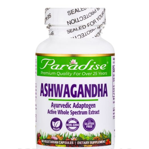 Paradise Herbs Ashwagandha, Organic - 60 Vegetarian Capsules