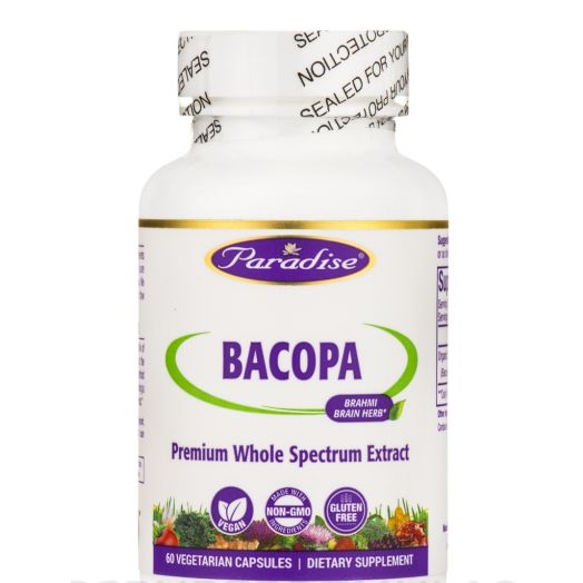 Paradise Herbs Bacopa - 60 Vegetarian Capsules