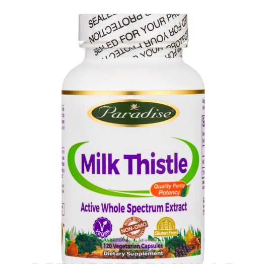 Paradise Herbs Milk Thistle - 120 Vegetarian Capsules