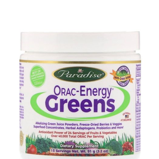 Paradise Herbs ORAC Energy Greens Powder - 3.2 oz (91 Grams)