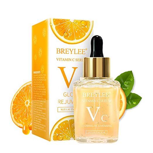 BREYLEE Vitamin C Serum for Face & Eye (1.4 oz) for Brightening Skin,Dark Spot Remover,Reduce Wrinkle,Anti Aging Serum,Moisturizer Brightening Serum with Hyaluronic Acid,Vitamin E,Retinol,Nicotinamide