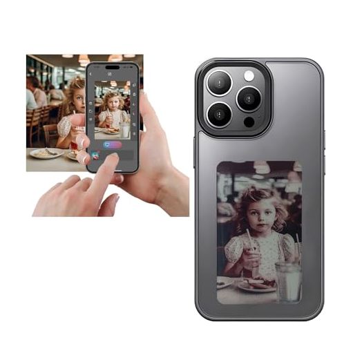 DIY E-Ink Phone Case for iPhone14 PRO MAX  Operation Smart Photo Rear Projection Customiza Phone Case Instantly Display Photos On The Ink Screen Back Cover Personalize Your Phone case