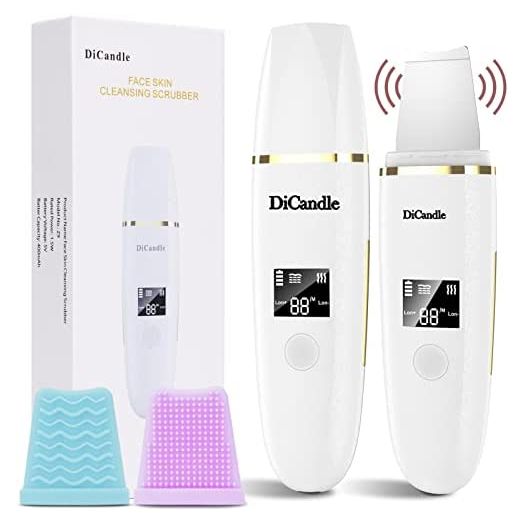 Skin Scrubber Facial Scrubber Blackhead Remover Pore Cleaner Skin Spatula Skin Scraper (White&Gold)