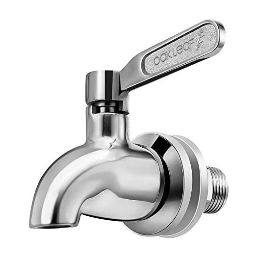 Beverage Dispenser Replacement Spigot,Oak Leaf Stainless Steel Spigot Polished Finished, Dispenser Replacement Faucet