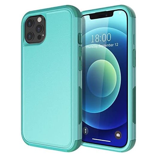 IBELIEF Designed for iPhone 12 Pro Max Case, [Dropproof] [Shockproof] [Dustproof] Heavy Duty Protective Phone Case Cover Bumper for iPhone 12 Pro Max 6.7 Inches (Teal)