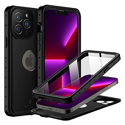 BEASTEK Waterproof Case for Apple iPhone 13 Pro Max, NRE Series, Shockproof Dustproof Underwater IP68 Certified, with Built-in Screen Protector Cover, for iPhone 13 Pro Max 6.7 inch (Black)