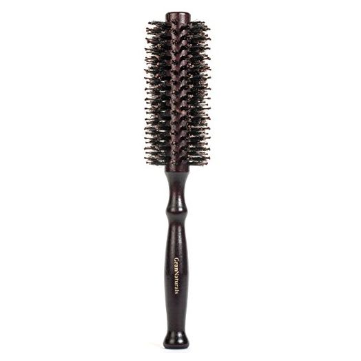 GranNaturals Boar Bristle Round Styling Hair Brush, 1.75 Inch Diameter