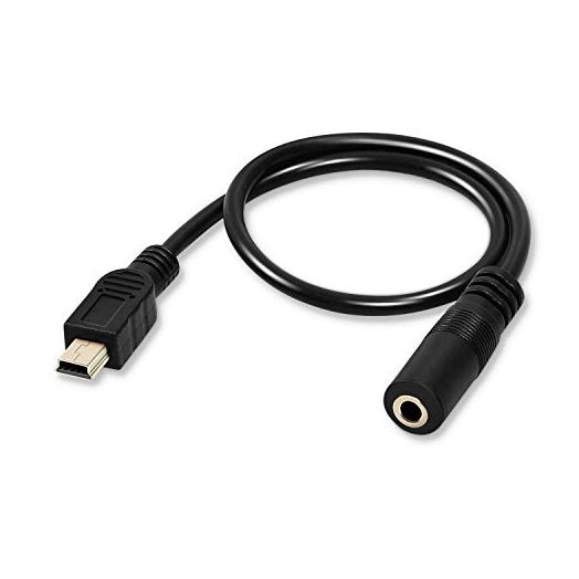 Onvian 3.5mm Female to 5 Pin Mini USB Male Microphone Adapter Cable
