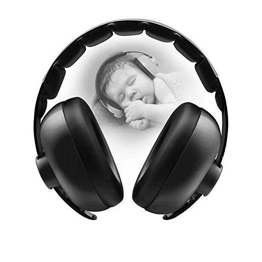 BBTKCARE Baby Headphones Noise Cancelling Headphones for Babies for 3 Months to 2 Years (Black)