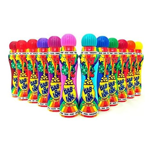 Dab-O-Ink Bingo Dauber - 3 oz - 12 Pack - Assorted Colors