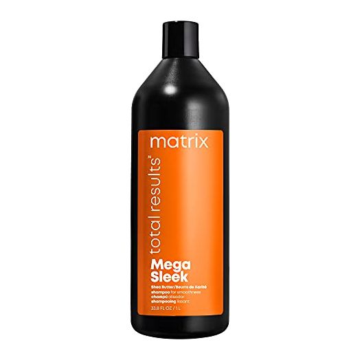 MATRIX Total Results Mega Sleek Shampoo, Controls Frizz & Smooths Hair, With Shea Butter, For Unruly Hair