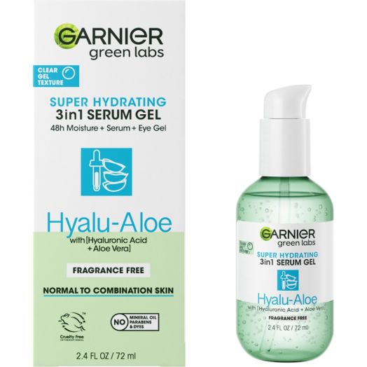 Garnier Green Labs Hyalu-Aloe Hydrating Serum Gel, Hyaluronic Acid, Aloe, 2.4 fl. oz.
