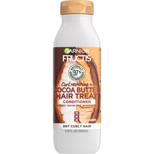 Garnier Fructis Curl Restoring Cocoa Butter Hair Treat Conditioner, 11.8 fl. oz.