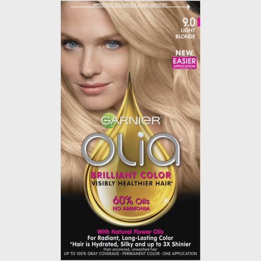 Garnier Olia Oil Powered Permanent Hair Color, 9.0 Light Blonde, 1 Kit
