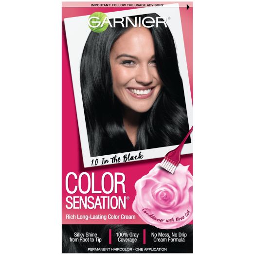 Garnier Color Sensation Hair Cream, 1.0 in the Black, 1 Kit