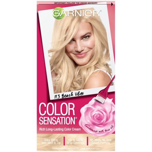 Garnier Sensation Hair Color Cream, 11.3 Beach Vibes (Extra Light Sun Blonde), 1 Kit