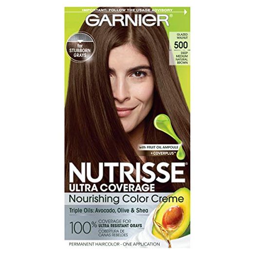 Garnier Nutrisse Ultra Coverage Hair Color, Glazed Walnut 500 (Pack of 1)