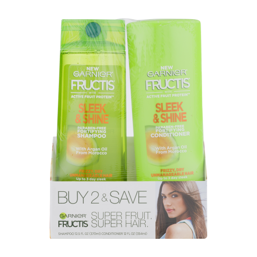 Garnier Fructis Sleek & Shine Everyday, Shampoo & Conditioner
