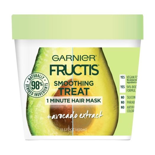 Garnier Fructis Smoothing Treat 1 Minute Hair Mask + Avocado Extract 13.5 FL OZ