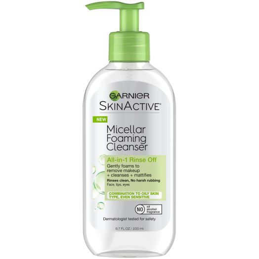 Garnier SkinActive Micellar Foaming Face Wash for Oily Skin, 6.7 fl oz