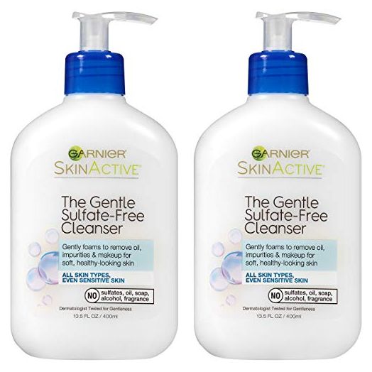 Garnier Skinactive Gentle Sulfate Free Foaming Face Wash, 2 Count