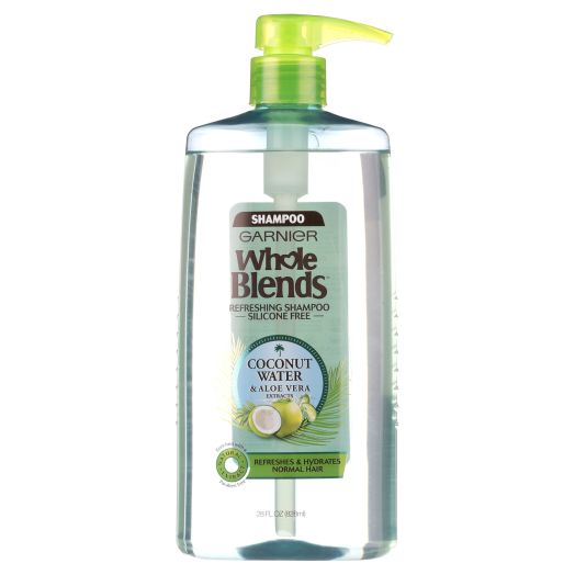 Garnier Whole Blends Nourishing Daily Shampoo with Coconut Water & Aloe Vera Extracts, 28 fl oz