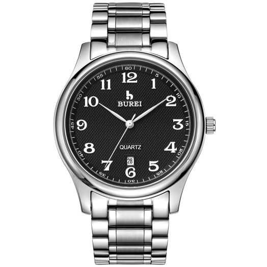 BUREI Couple's Watch Minimalist Dress Watch Stainless Steel Watch