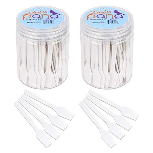 Beauticom® Pana Brand (200 Pieces of White Color) Cosmetic Make Up Disposable Plastic 2.5" Spatulas Skin Care Facial Cream Mask Spatula