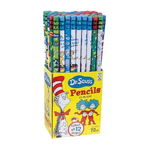 Raymond Geddes 69743 Dr. Seuss Assorted Number 2 Pencils For Kids (Pack of 72)