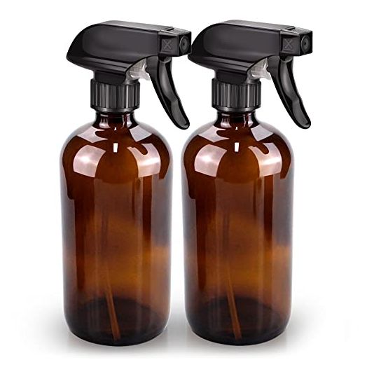 Bontip Amber Glass Spray Bottle Set & Accessories (2 Pack)