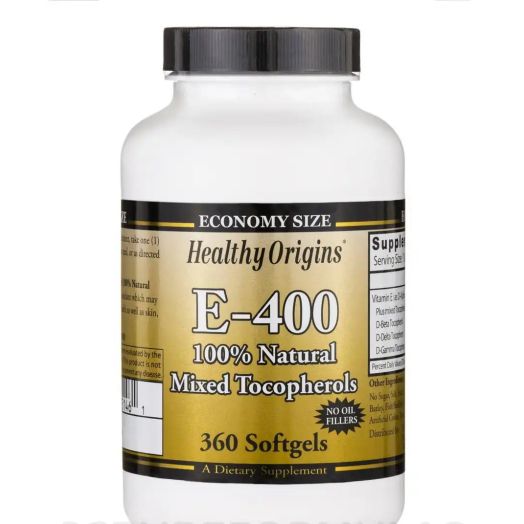 Healthy Origins Vitamin E 400 IU (Natural) Mixed Tocopherols - 360 Softgels