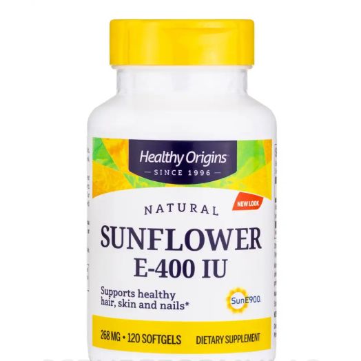 Healthy Origins Vitamin E 400 IU Sunflower (Sun E 900TM) - 120 Softgels