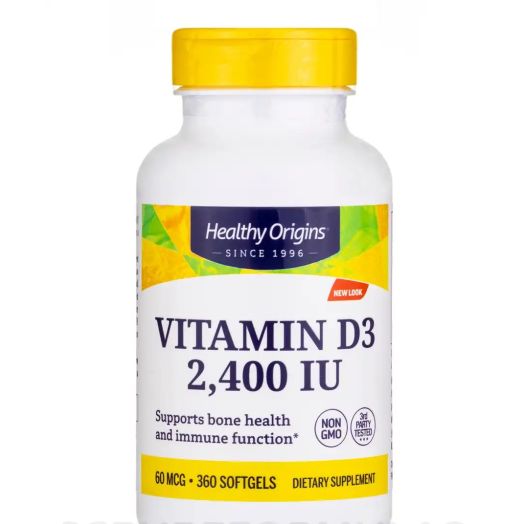 Healthy Origins Vitamin D3 2400 IU - 360 Softgels