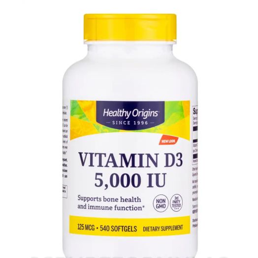 Healthy Origins Vitamin D3 5000 IU - 540 Softgels