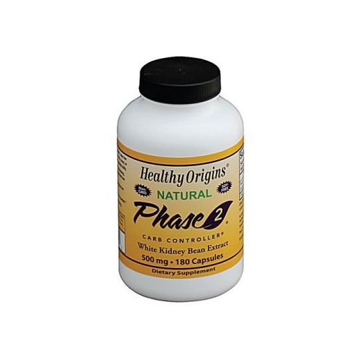 Healthy Origins Phase 2 White Kidney Bean Extract, 500mg, Capsules, 180 ea