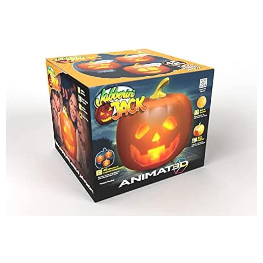 Mindscope Jabberin Jack Talking Animated Pumpkin with Built in Projector & Speaker Plug'n Play