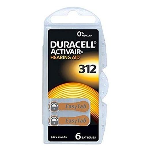 Duracell Hearing Aid Batteries Size 312, 60 Count (Pack of 1) batteries