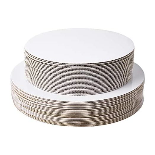 [25pcs]8"White Cakeboard Round,Small Disposable Cake Circle Base Boards Cake Plate platter 8 inch,25 of pack (White, 8inch)