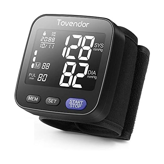 Tovendor Blood Pressure Monitor, Portable Automatic Digital BP Monitor Irregular Heart Beat Detection with Large Display Screen Adjustable 5.3"-8.5" Cuff for Home Travel Use