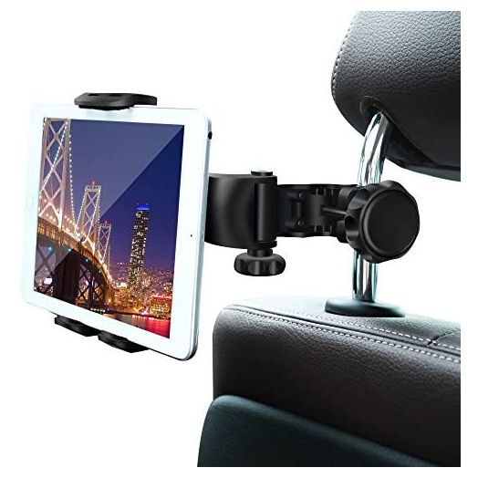 Car Headrest Mount, Ansteker Car Headrest Tablet Holder for iPad Pro/Air/Mini,Kindle Fire HD,Nintendo Switch,iPhone&Other Smartphones Stand Cradle Bracket Holder for 4’’-9’’with 360° Angle-Adjustable