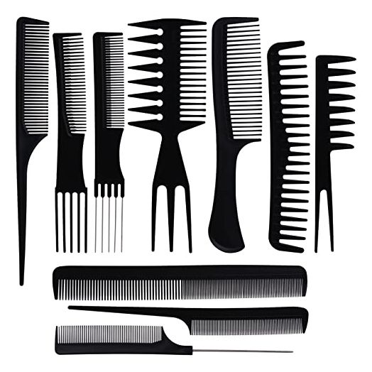 Oneleaf 10PCS Hair Stylists Professional Styling Comb Set Great for All Hair Types & Styles (Variety Pack)